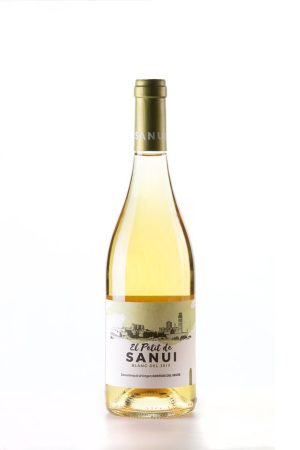 Small bottle of white Sanui wine